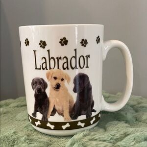 Labrador Dog Mug - White and Brown